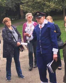 Bob in Hospital Blues as a convalescing soldier from World War One . Arnot Hill Park Walk